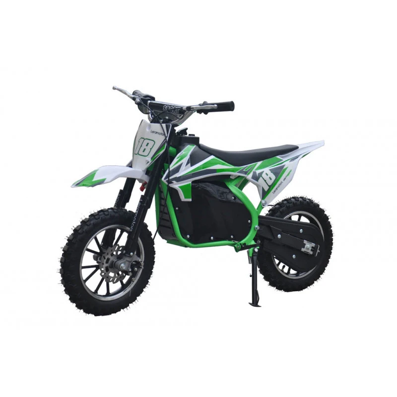Leramotors Devil Deluxe 800W/36V - elektrická minicross motorka, zelená