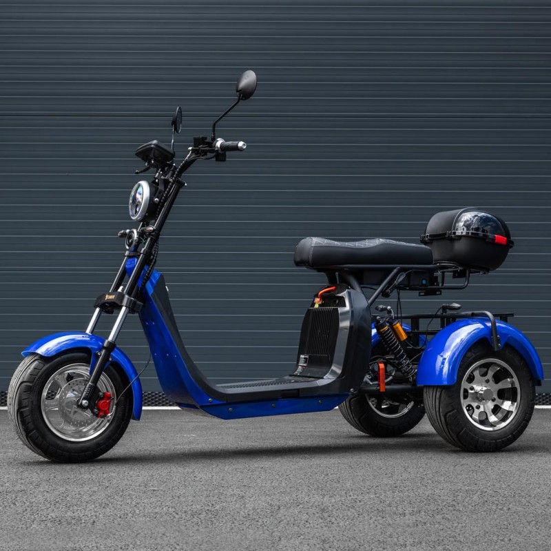 Leramotors Scooters C5 2000W - elektrická tříkolka, modrá sestavíme / zprovozníme / dovezeme / předvedeme na místě a zaškolíme / platí do 100 km od Litomyšle a to vše ZDARMA!