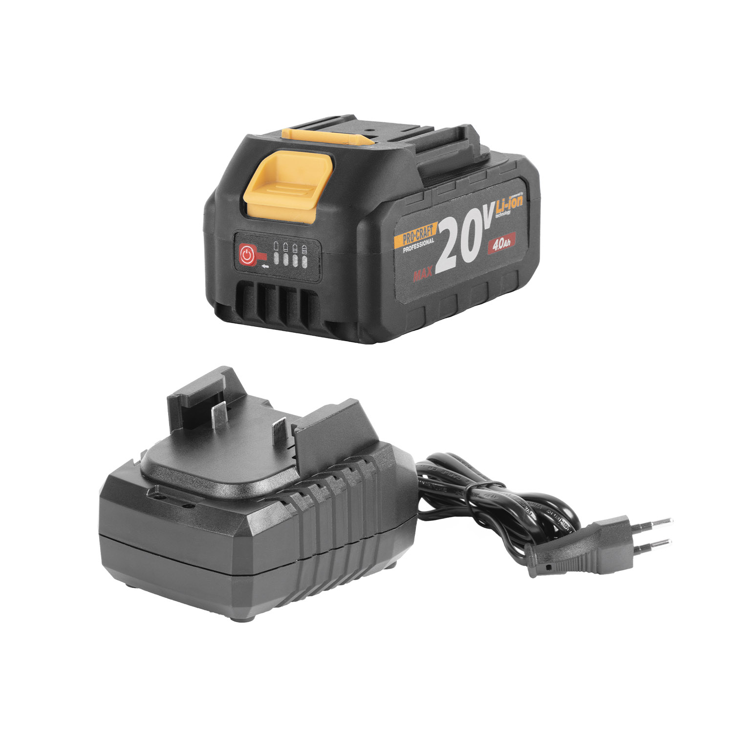 Procraft 20/4 ATA-40B 20V SET - akumulátor 4,0 Ah + nabíječka
