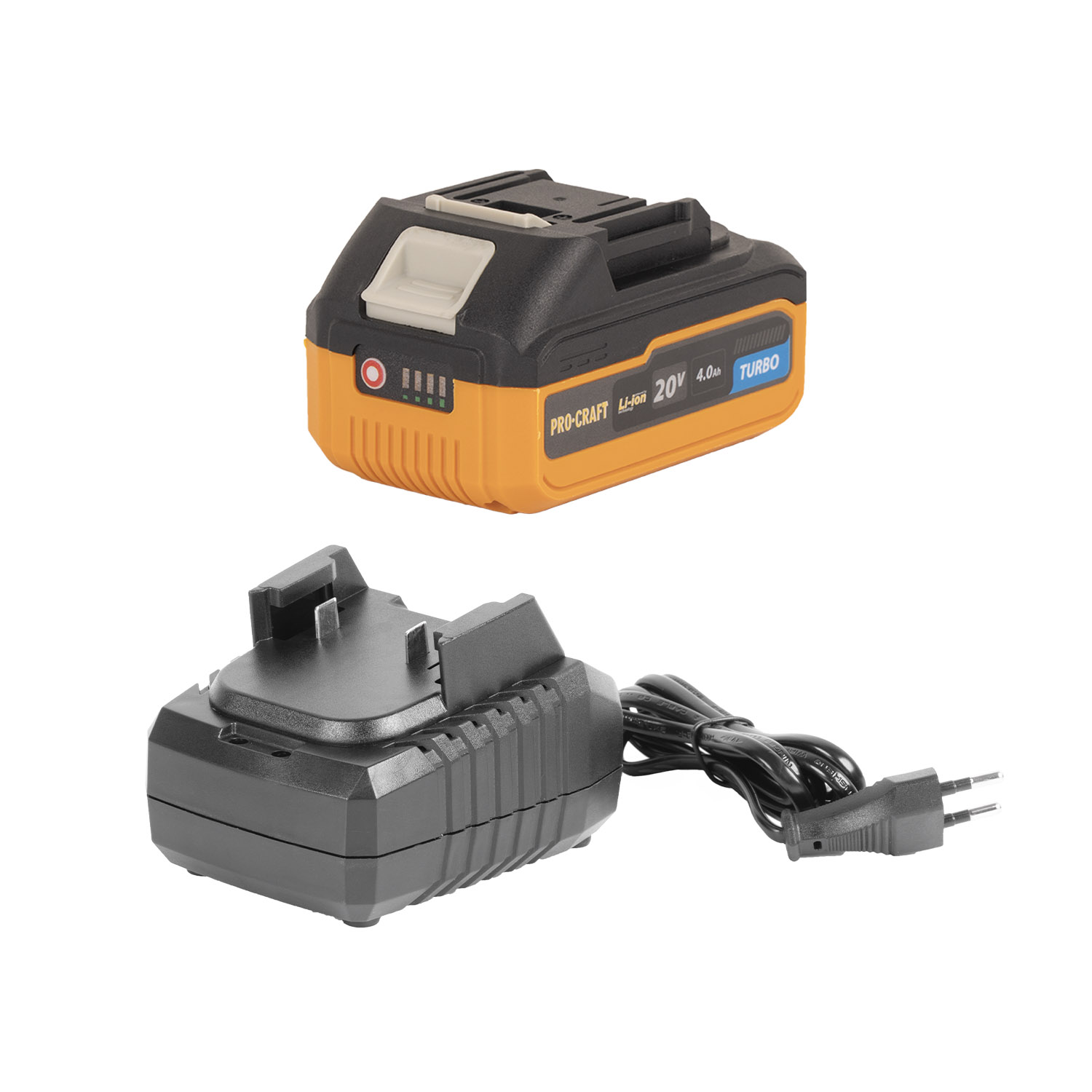 Procraft 20/4 Turbo 20V SET - akumulátor 4 Ah Turbo + nabíječka