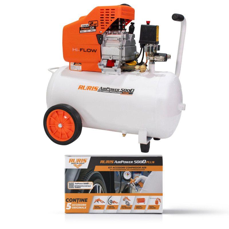 RURIS AirPower 5000 plus - olejový kompresor, 50 l