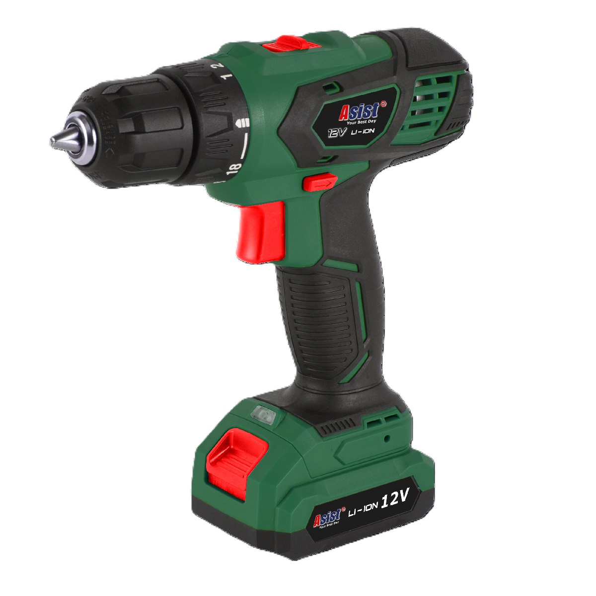 Asist AE2V12DN-151-1 12V - akumulátorová vrtačka, 1,5 Ah