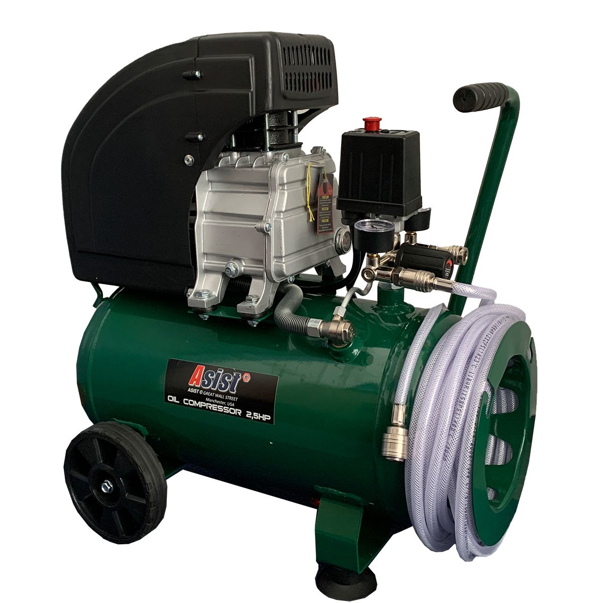 Asist AE7C180-24 Kompresor olejový s tlakovou hadicí 1800 W, 24 L