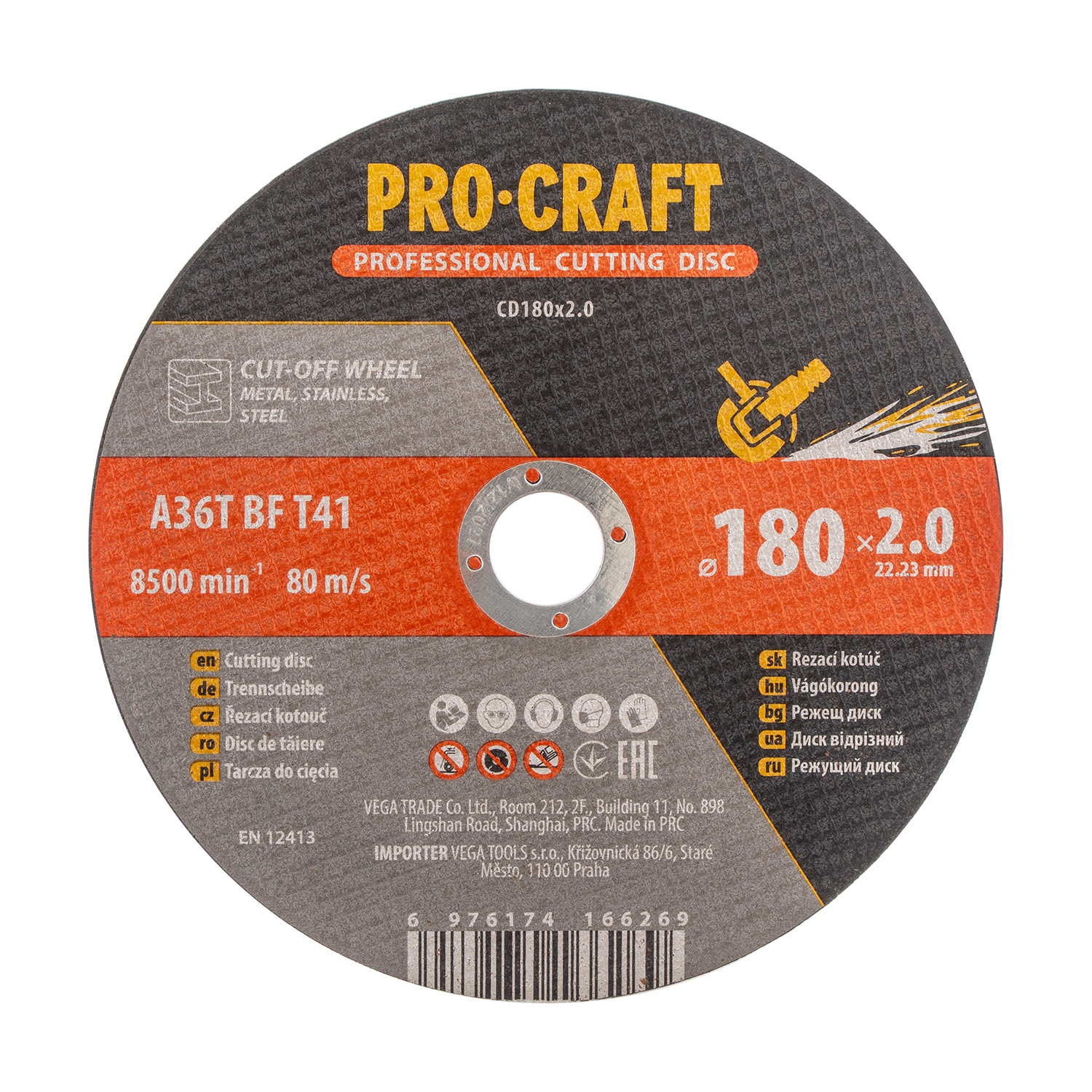 Řezný kotouč Procraft CD180x2.0 | CD180x2.0