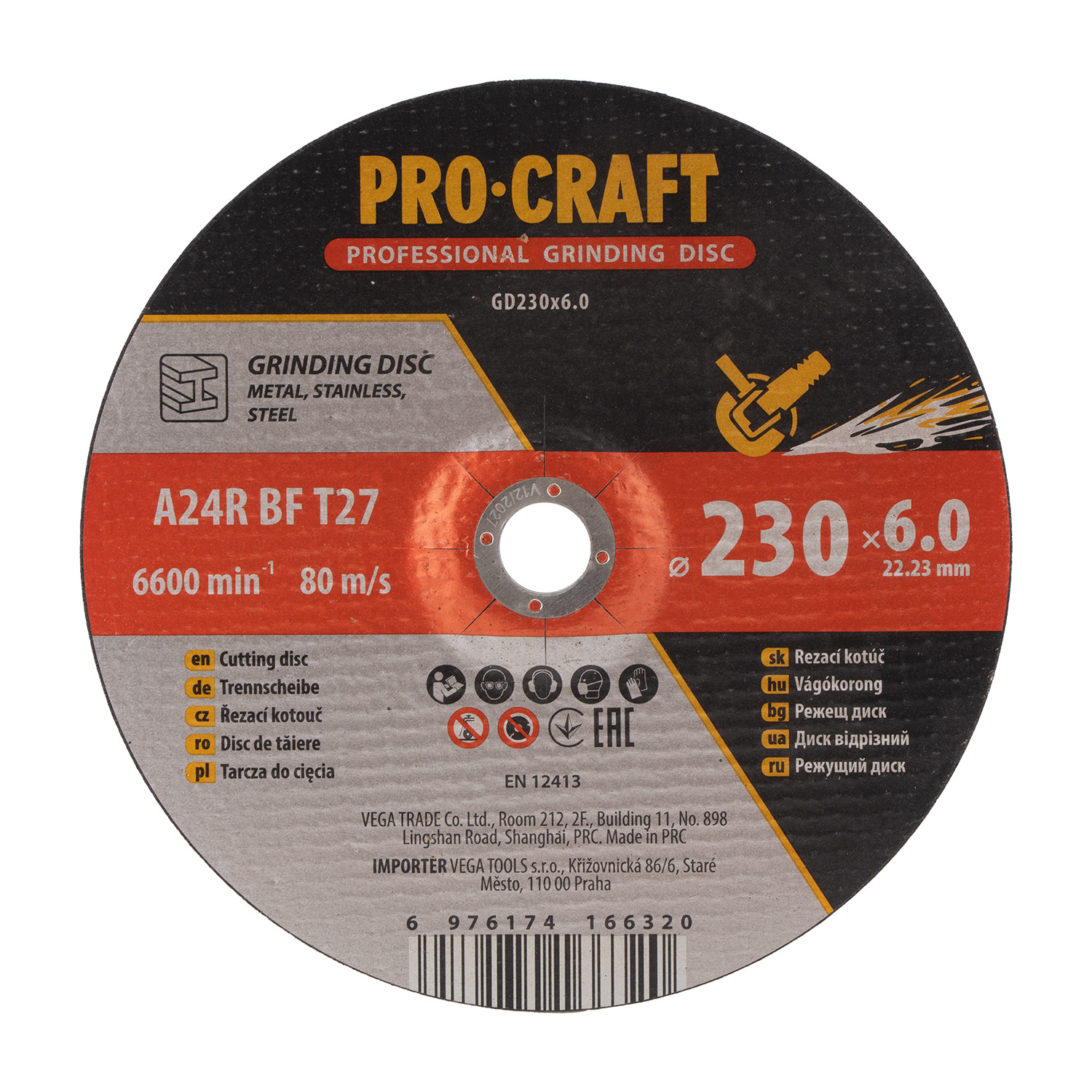 Procraft GD230x6.0 - řezný kotouč