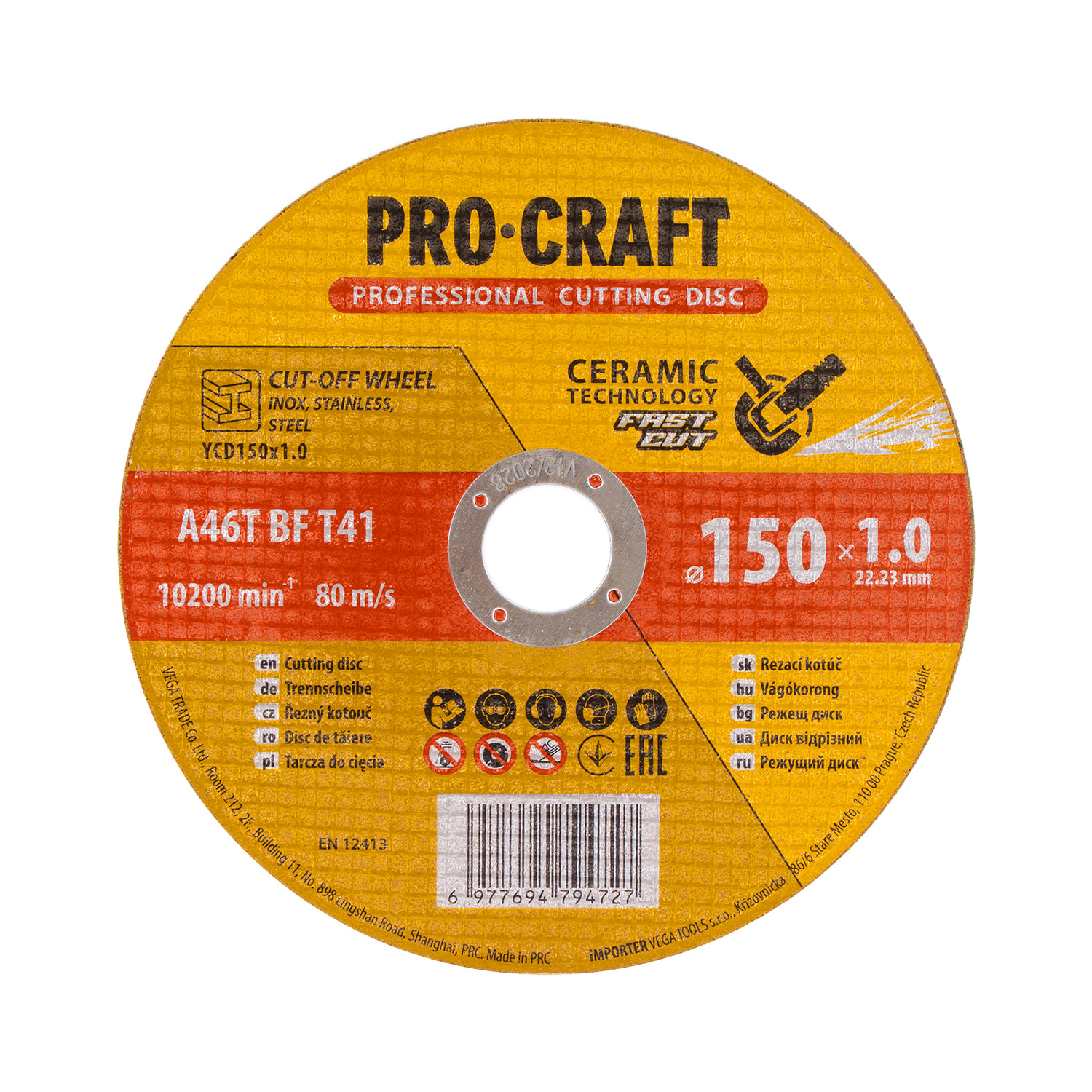 Procraft YCD150x1.0 - keramický řezný kotouč