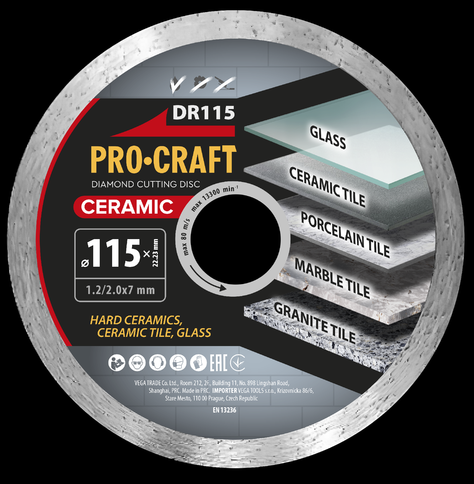 Procraft DR115 Ceramic - diamantový řezný kotouč
