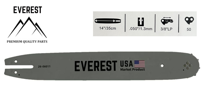 UNIVERZÁLNÍ VODÍCÍ LIŠTA 14" 3/8LP 1,3mm 50ogn. EVEREST