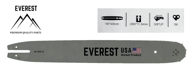 UNIVERZÁLNÍ VODÍCÍ LIŠTA 16" 3/8LP 1,3mm 56ogn. EVEREST
