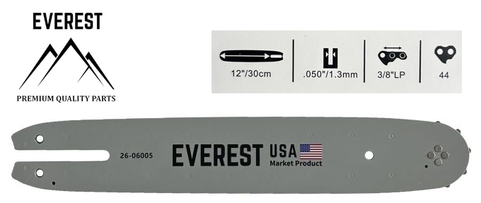 UNIVERZÁLNÍ VODÍCÍ LIŠTA 12" 3/8LP 1,3mm 44ogn. EVEREST