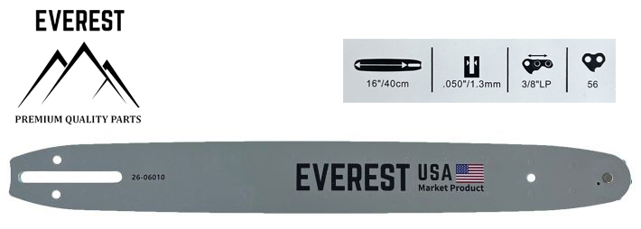 UNIVERZÁLNÍ VODÍCÍ LIŠTA 16" 3/8LP 1,3mm 56ogn. EVEREST
