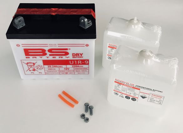 UNIVERZÁLNÍ AKUMULÁTOR S KYSELÝM ELEKTROLYTEM 12V 24Ah PRAVÝ PLUS