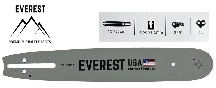 UNIVERZÁLNÍ VODÍCÍ LIŠTA 13" .325 1,5mm 56ogn. EVEREST