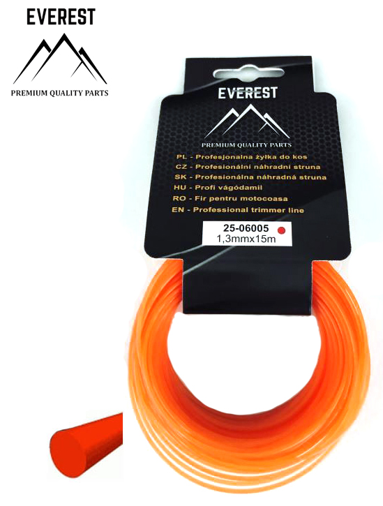 UNIVERZÁLNÍ Náhradní struna - kulatá 1,3mm 15M EVEREST