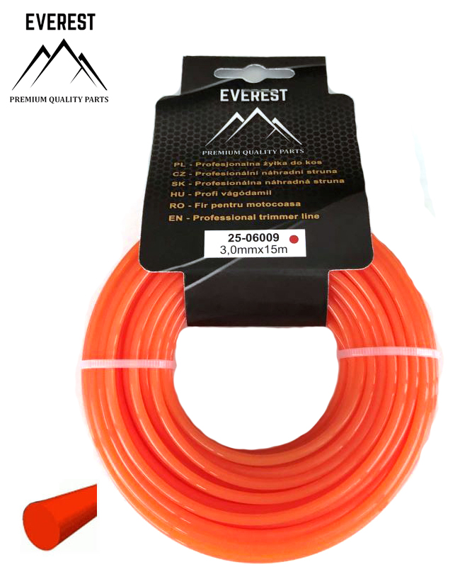 UNIVERZÁLNÍ Náhradní struna - kulatá 3,0mm  15M EVEREST