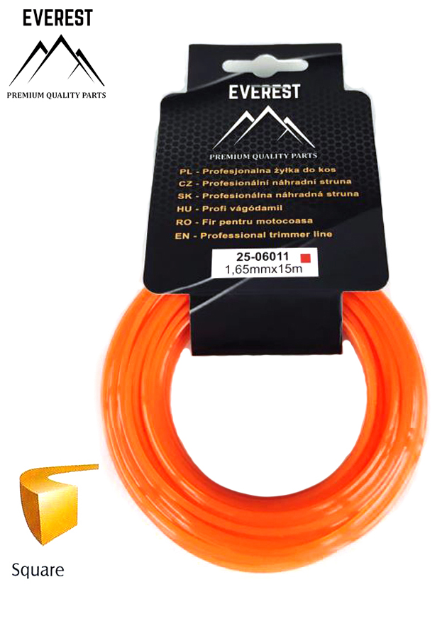 UNIVERZÁLNÍ Náhradní struna - čtvercová 1,65mm 15M EVEREST