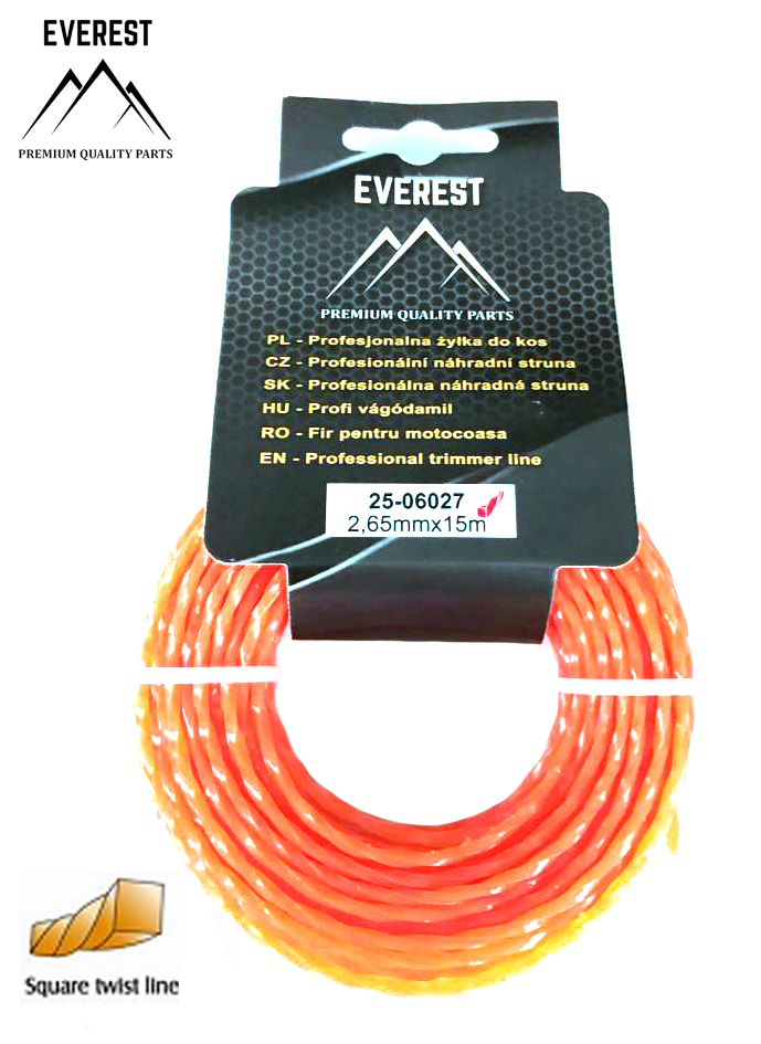 UNIWERSALNE Náhradní struna TWIST 2,65mm 15M EVEREST