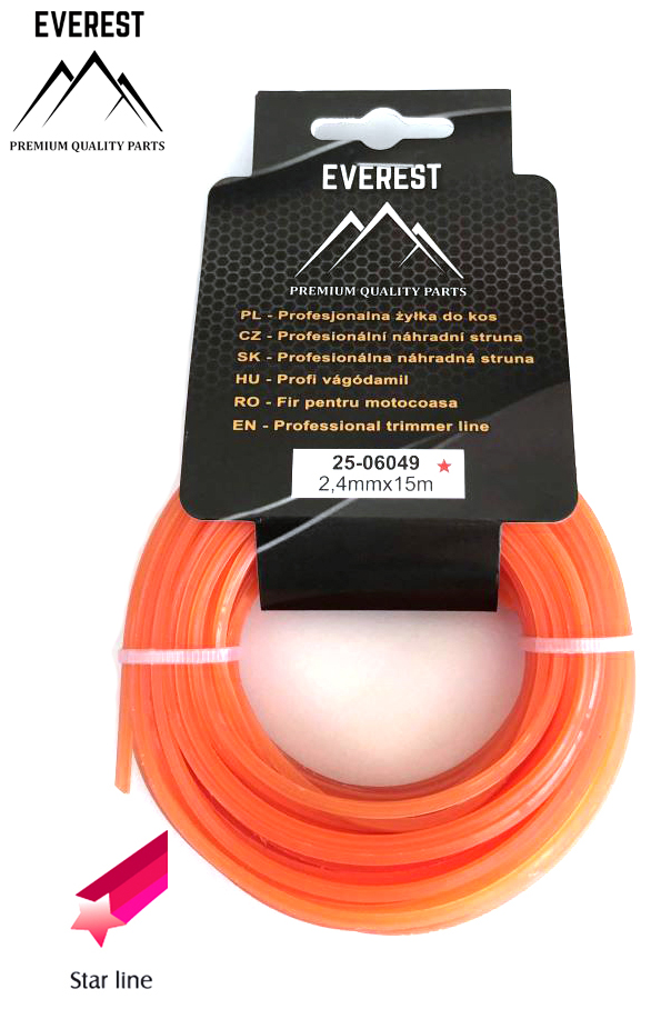 Náhradní struna - hvězda 2,4mm 15M EVEREST