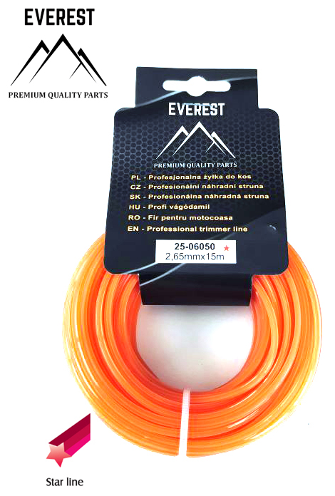 Náhradní struna - hvězda 2,65mm 15M EVEREST