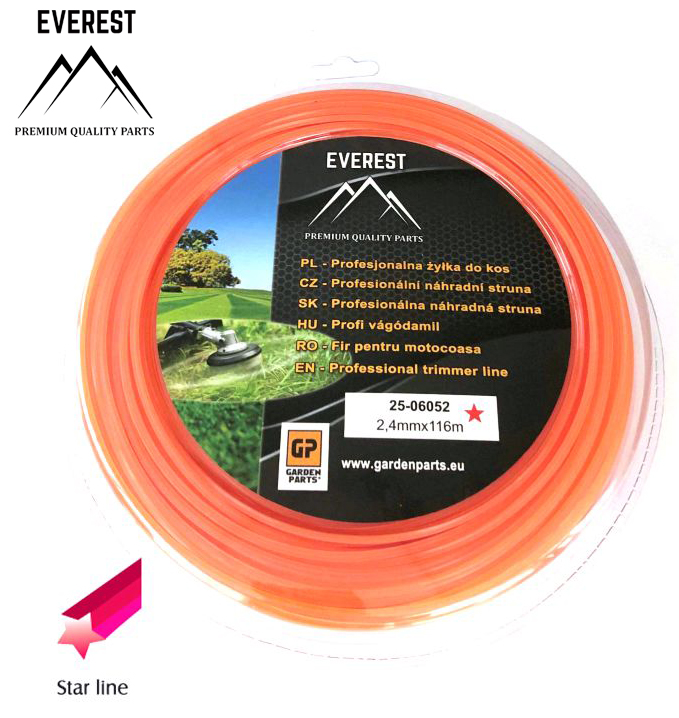 Náhradní struna - hvězda 2,4mm 116M EVEREST