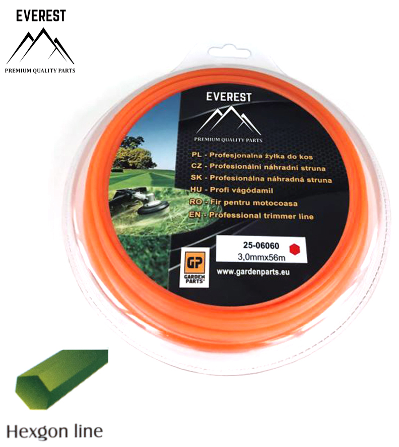 UNIVERZÁLNÍ Náhradní struna HEXAGON LINE 3,00mm 56M EVEREST