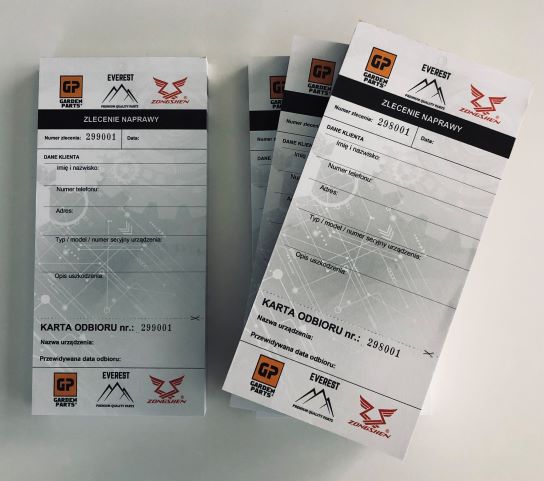 UNIVERZÁLNÍ KARTA SERVISNÍ OPRAVY 100ks