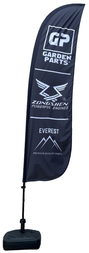 UNIVERZÁLNÍ REKLAMNÍ VLAJKA (WINDER) GARDEN PARTS, EVEREST, ZONGSHEN