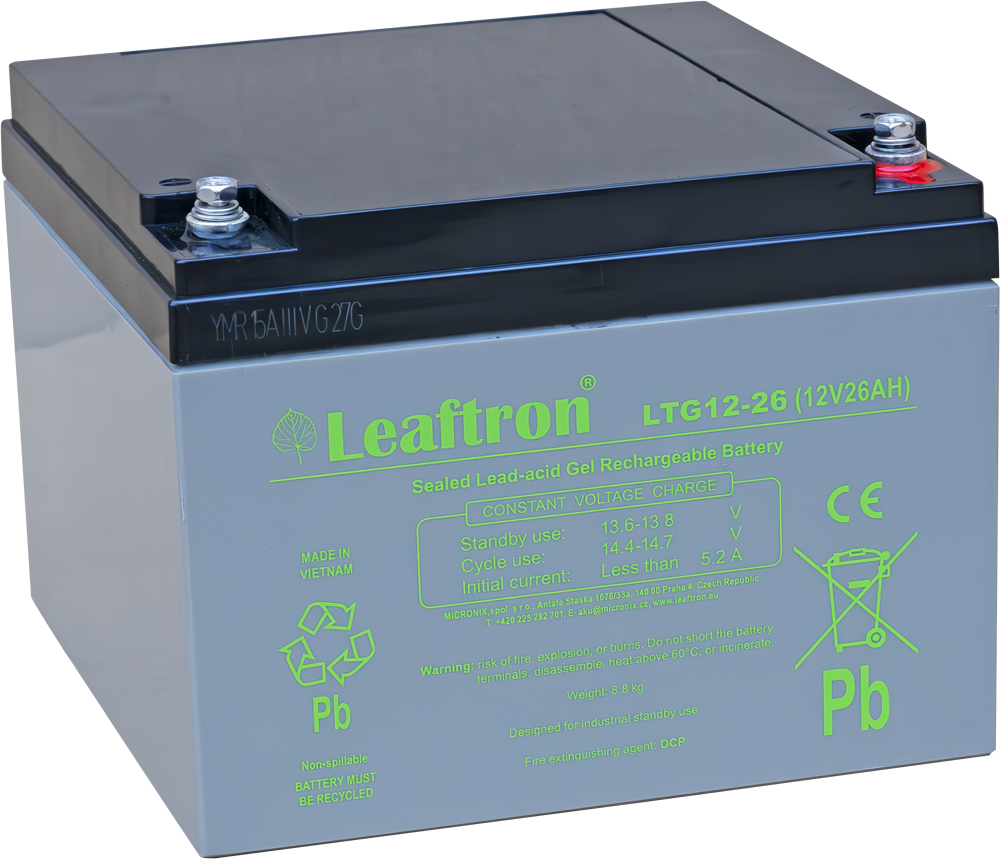 akumulátor Leaftron LTG12-26 gelový (12V/26Ah)