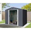 Riwall PRO RMSA 6x8 Anthracite - zahradní domek kovový 2,4 x 1,7 m se sedlovou střechou Antracit