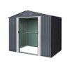 Riwall PRO RMSA 6x8 Anthracite - zahradní domek kovový 2,4 x 1,7 m se sedlovou střechou Antracit