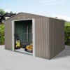 Riwall PRO RMSA 8x10 Brown - zahradní domek kovový 3 x 2,4 m se sedlovou střechou hnědý