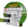 Procraft PR-4GH1315- zelená zahradní hadice, 4 vrstvy, 1/2", 15m