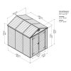 Palram - Canopia Skylight 6x8 hnědý - zahradní domek