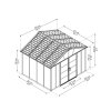 Palram - Canopia Yukon 11' x 9' antracit - heavy duty prostorný domek s možností dalšího rozšíření (základní modul)