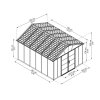 Palram - Canopia Rozšiřovací modul 11x4,1 pro domky série Yukon 11 (antracit) -
