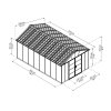 Palram - Canopia Rozšiřovací modul 11x4,1 pro domky série Yukon 11 (antracit) -