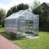 skleník VITAVIA URANUS 9900 PC 4 mm stříbrný LG183  + základna VITAVIA URANUS 9900 šedá LG43