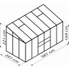 skleník VITAVIA IDA 7800 PC 6 mm stříbrný LG302