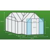 skleník VITAVIA SIRIUS čiré sklo 3 mm černý LG1204