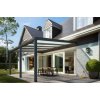 hliníková pergola SKYLUX CLIMALUX 4,0 x 4,0 m antracit + čirý PC LG2191