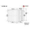 domek GLOBEL 86 ZELENÝ se střešním oknem LG2503