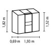 skleník VITAVIA IDA 1300 PC 4 mm černý LG3546