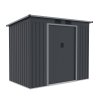 plechový domek LANITPLAST HALLE 74 ANTRACIT LG4023
