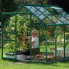 skleník VITAVIA VENUS 5000 čiré sklo 3 mm zelený LG1032  + základna VITAVIA VENUS 5000 zelená LG541