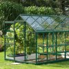 skleník VITAVIA VENUS 6200 čiré sklo 3 mm zelený  LG1033  + základna VITAVIA VENUS 6200 zelená LG542