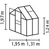 skleník VITAVIA VENUS 2500 čiré sklo 3 mm černý LG3537  + základna VITAVIA VENUS 2500 černý LG3541