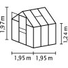 skleník VITAVIA VENUS 3800 PC 6 mm zelený LG4136  + základna VITAVIA VENUS 3800 zelená LG540