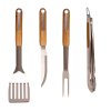 Riwall PRO RBBQ 4W SET - 4-dílná prémiová nerezová sada grilovacího nářadí