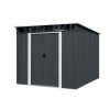 Riwall PRO RMSP 9x8 Anthracite LUX - zahradní domek kovový 2,4 x 2,8 m s pultovou střechou antracit