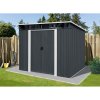 Riwall PRO RMSP 9x8 Anthracite LUX - zahradní domek kovový 2,4 x 2,8 m s pultovou střechou antracit